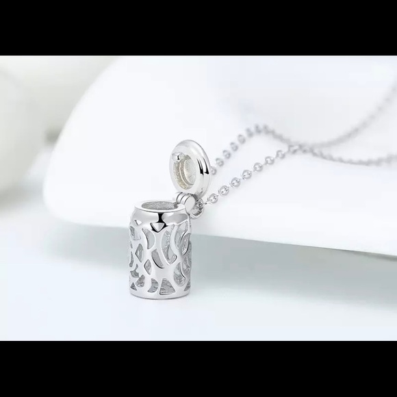 .925 Sterling silver Wishing bottle pendant - Picture 2 of 4